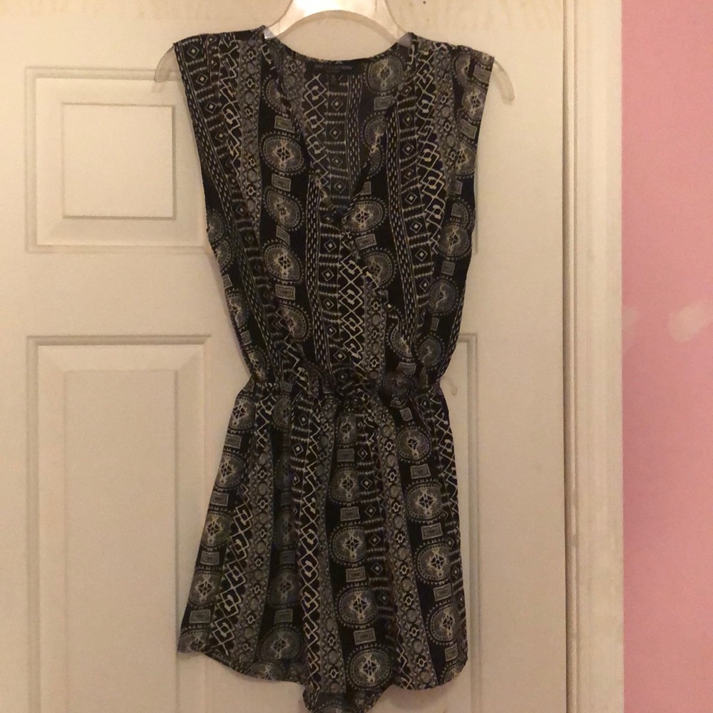 Black and white romper